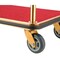 Global Industrial Gold Stainless Steel Bellman Cart Straight Uprights 6 Rubber Casters, 41-1/4L x 24W x 73H 985116GD - alternate 6